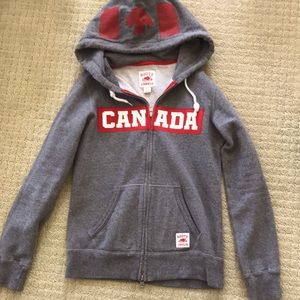 Roots Canada women zipped hoodie